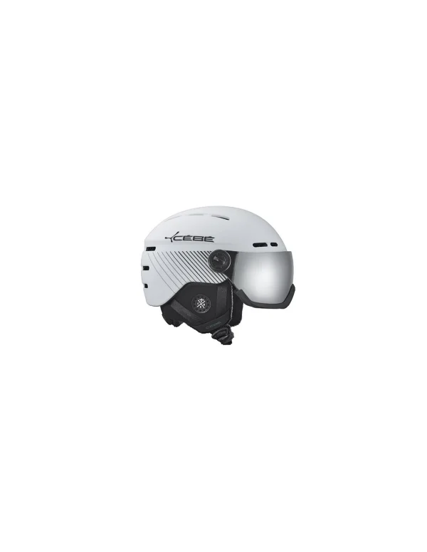 Casque De Ski Neuf Cébé Fireball Matt White Black Line 1/3 1