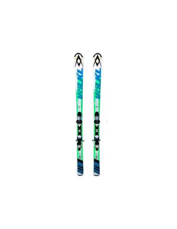 Ski Occasion Volkl RTM Green Blue Taille De 142cm à 163cm + Fix 1